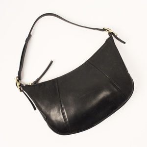 SOLD // Vintage black leather Coach purse